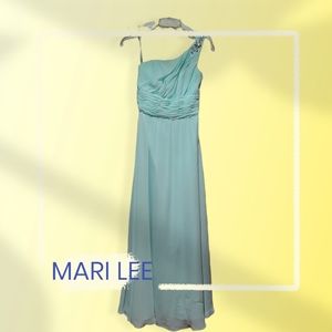 Size 2 Formal dress, blue/green, floor length maxi, prom